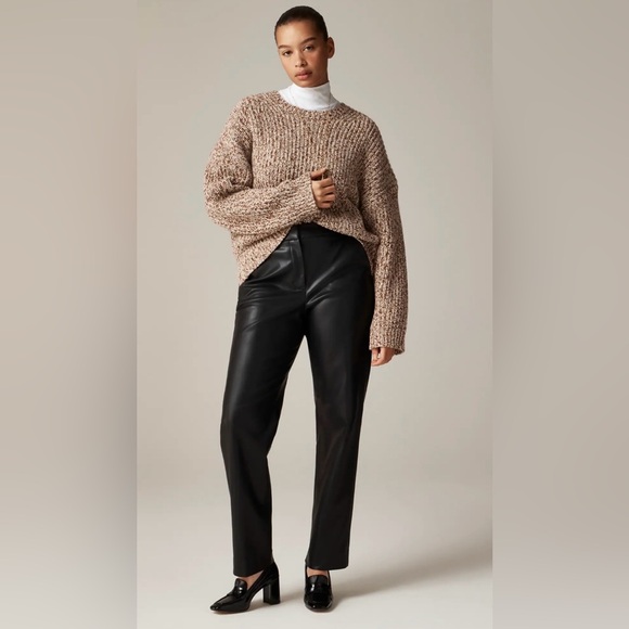 J.Crew Kate straight-leg pant in faux leather